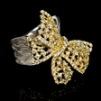 2.23cts Diamond 18k White and Yellow Gold Butterfly Ring