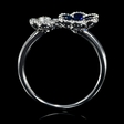.30ct Diamond and Blue Sapphire 18k White Gold Ring