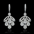 3.66cts Diamond 18k White Gold Dangle Earrings