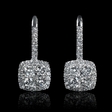 1.57cts Diamond 18k White Gold Dangle Earrings