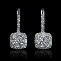 Diamond 18k White Gold Dangle Earrings
