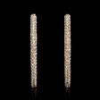 2.74ct Diamond 18k Rose Gold Hoop Earrings