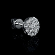 .91ct Diamond 18k White Gold Cluster Earrings