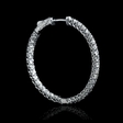1.34cts Diamond 18k White Gold Hoop Earrings