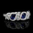 .53ct Diamond and Blue Sapphire 18k White Gold Ring