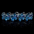 61.87ct Tanzanite, Blue Topaz and Sapphire 18k White Gold Bracelet