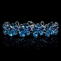 Tanzanite, Blue Topaz and Sapphire 18k White Gold Bracelet