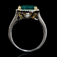.41ct Diamond and Emerald 18k White and Yellow Gold Ring