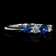 .27ct Diamond and Blue Sapphire 18k White Gold Ring