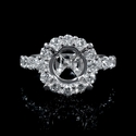 Diamond 18k White Gold Engagement Ring Setting