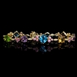 .17ct Diamond and Pink Sapphire 18k Yellow Gold Bracelet