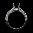 .59ct Diamond 18k Two Tone Gold  Engagement Ring Setting