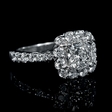 .76ct Diamond 18k White Gold Halo Engagement Ring Setting