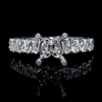 .88ct Diamond 18k White Gold Engagement Ring Setting