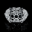 3.19cts Diamond 18k White Gold Engagement Ring Setting