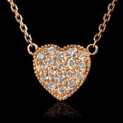 Diamond 14k Rose Gold Pendant Necklace 
