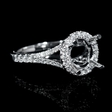 .55ct Diamond 18k White Gold Halo Engagement Ring Setting
