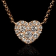 .34ct Diamond 18k Rose Gold Pendant Necklace