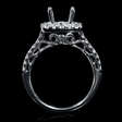 .82ct Diamond 14k White Gold Halo Engagement Ring Setting