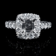 1.28cts Diamond 18k White Gold Halo Engagement Ring Setting