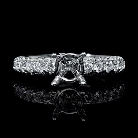 .75ct Diamond 18k White Gold Engagement Ring Setting