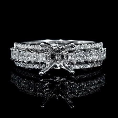 .87ct Diamond 18k White Gold Engagement Ring Setting