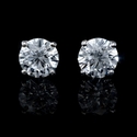Diamond 1.13 Carats 18k White Gold Stud Earrings