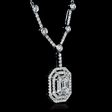 1.33ct Diamond 18k White Gold Pendant Necklace