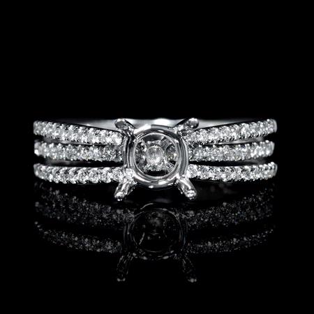 Diamond 18k White Gold Engagement Ring Setting 