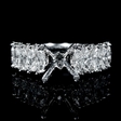1.51cts Diamond 18k White Gold Engagement Ring Setting