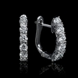 .74ct Diamond 18k White Gold Huggie Earrings