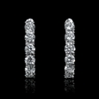 .74ct Diamond 18k White Gold Huggie Earrings