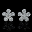 .72ct Diamond 18k White Gold Cluster Earrings