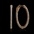 1.57ct Diamond 14k Rose Gold Hoop Earrings
