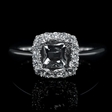 .28ct Diamond 18k White Gold Halo Engagement Ring Setting