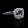 .28ct Diamond 18k White Gold Halo Engagement Ring Setting