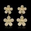 1.13cts Diamond 18k Yellow Gold Dangle Earrings