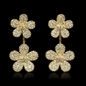 Diamond 18k Yellow Gold Dangle Earrings