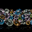 .40ct Diamond Pink Sapphire Blue Sapphire and Semi Precious Stone 18k White Gold Bracelet