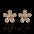 .72ct Diamond 18k Rose Gold Cluster Earrings