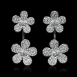 1.15cts Diamond 18k White Gold Dangle Earrings
