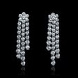 1.87ct Diamond 18k White Gold Dangle Earrings