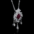 .60ct Diamond and Pink Tourmaline 18k White Gold Necklace