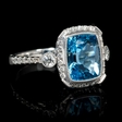 .42ct Diamond and Blue Topaz 18k White Gold Ring
