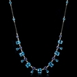 .41ct Diamond Blue Topaz and Tanzanite 18k White Gold Necklace