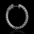 1.74cts Diamond 14k White Gold Hoop Earrings