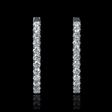 1.58cts Diamond 18k White Gold Hoop Earrings