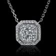 .64ct Diamond 18k White Gold Pendant Necklace