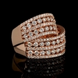 3.16cts Diamond 18k Rose Gold Ring
