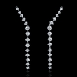 1.12cts Diamond 18k White Gold Dangle Earrings